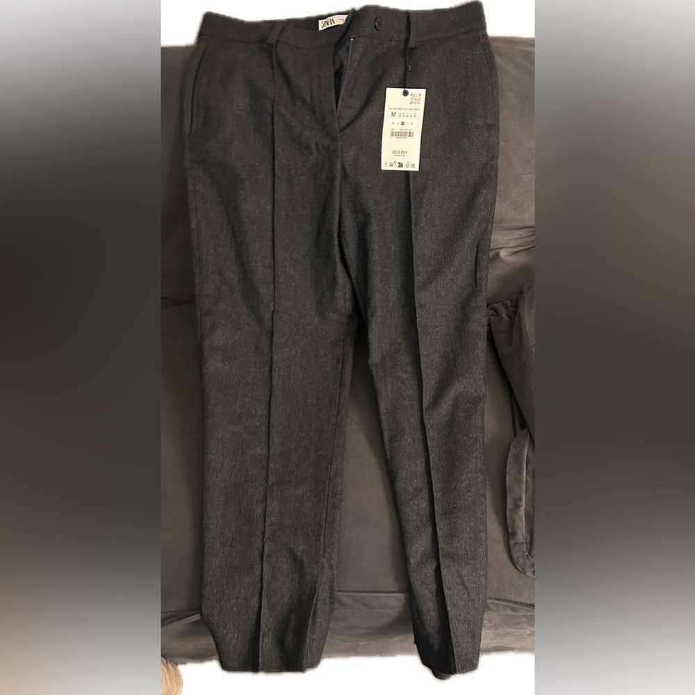 Zara wool ankle lenght  Gray Pants size M